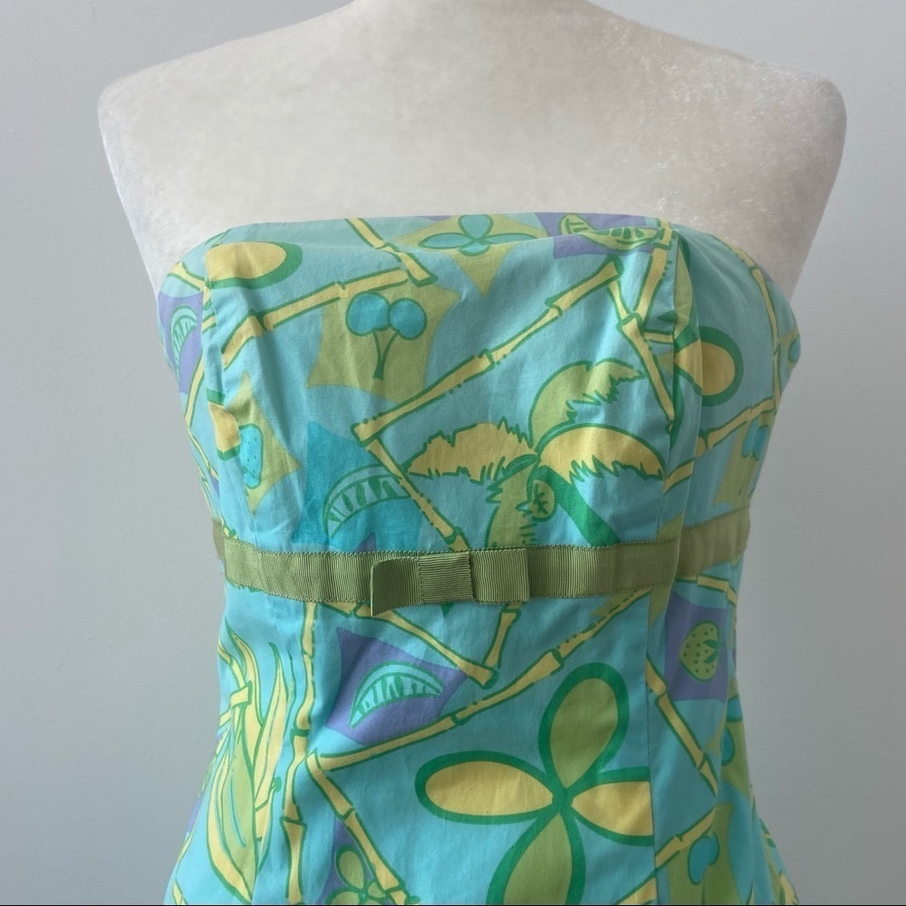 Vintage Lilly Pulitzer Strapless Mini Dress - Picture 2 of 4